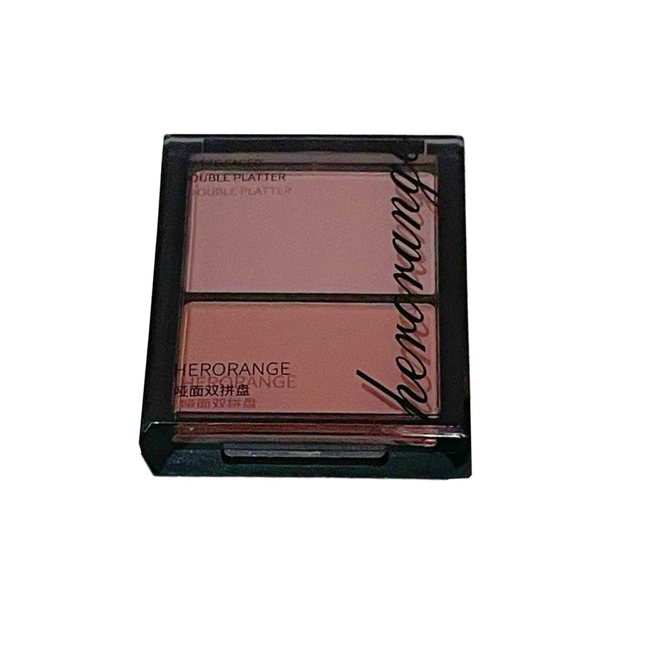 Double platter for wet and dry makeup