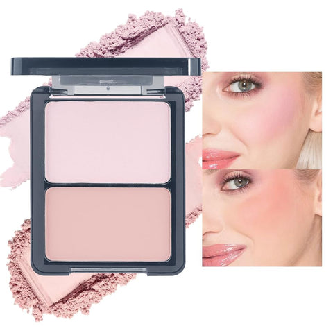 Double platter for wet and dry makeup