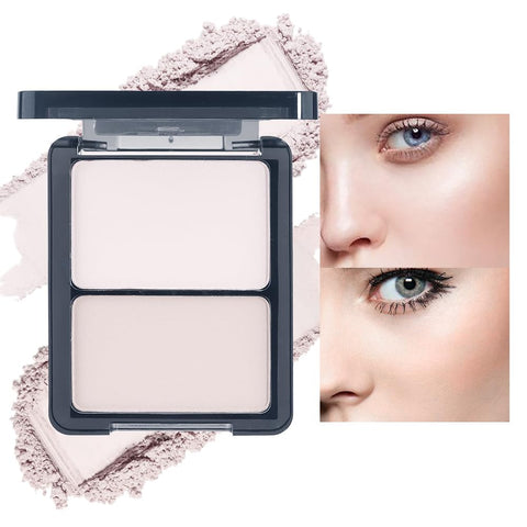 Double platter for wet and dry makeup