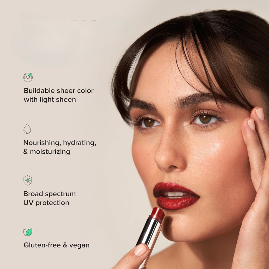 Saturated velvet fog labial glair